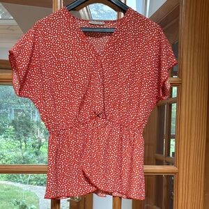 Coco’s Clozet Orange Polka Dot Women's Top Medium